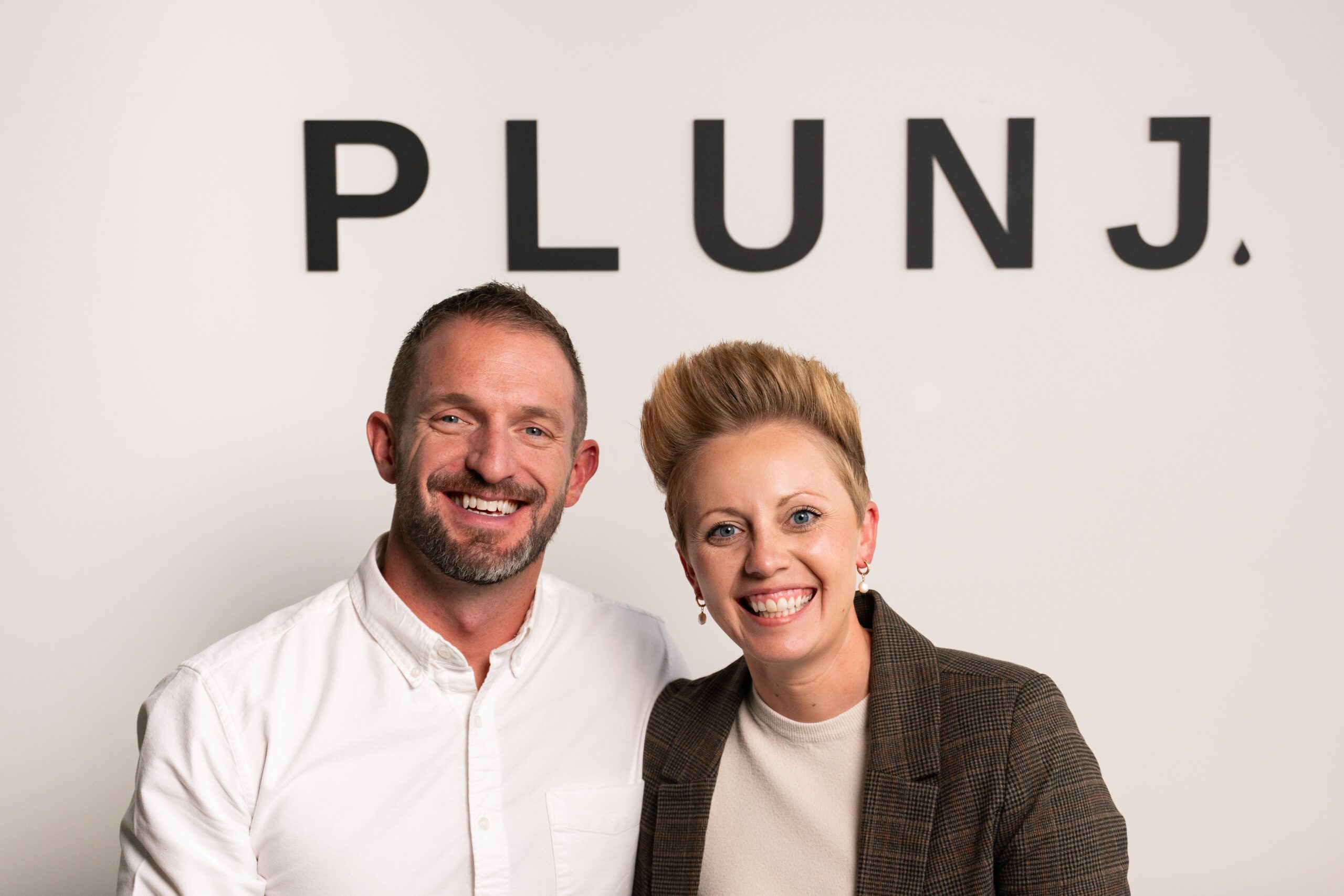 Sean and Lauren Foster, founders of PLUNJ