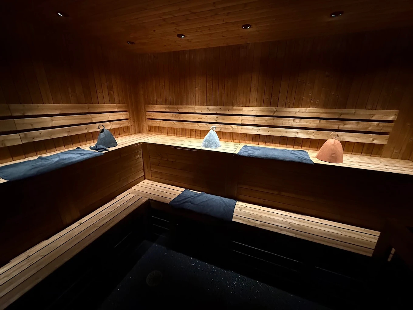Sauna interior at PLUNJ Herriman