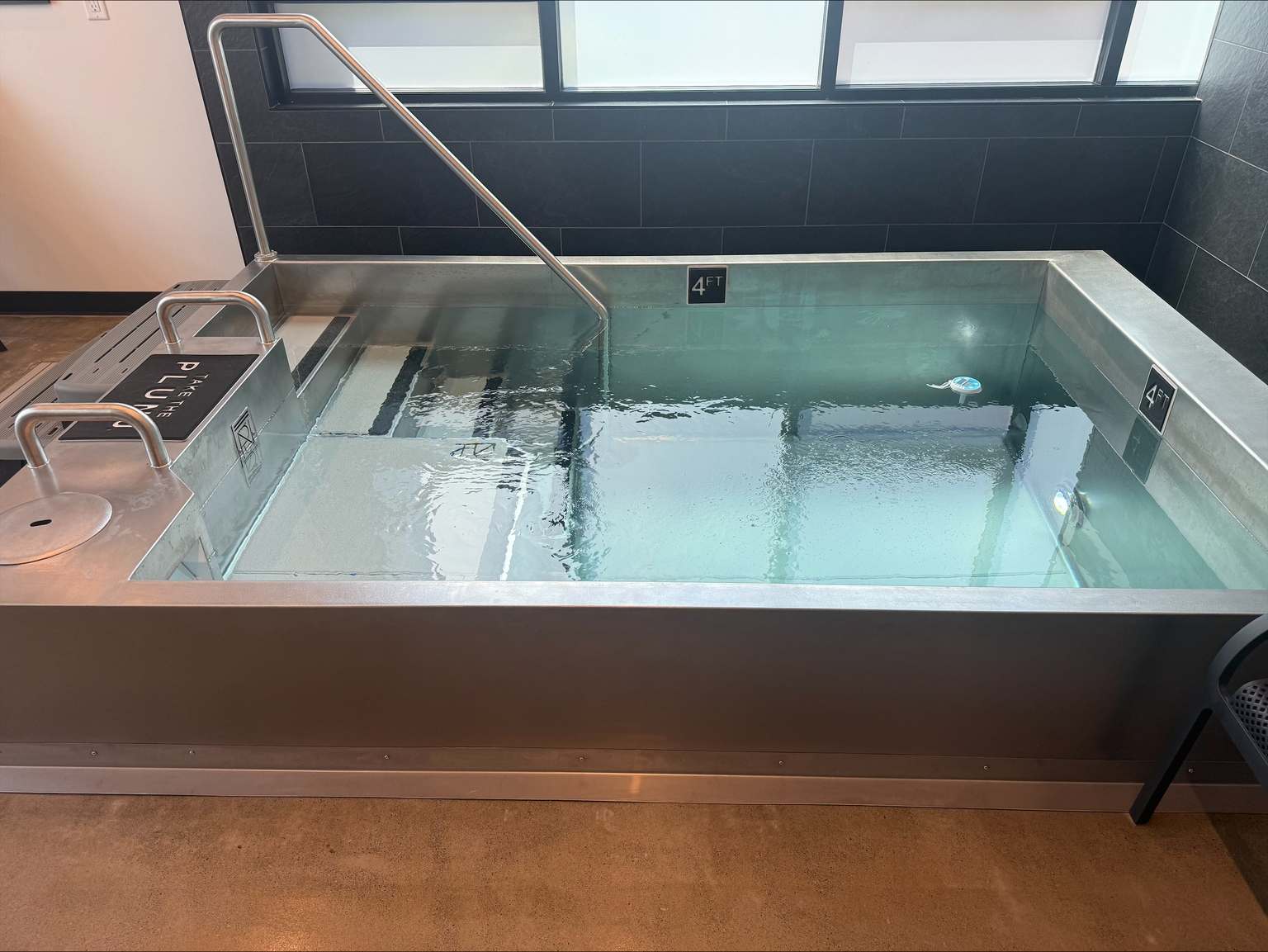 Cold plunge pool at PLUNJ Logan