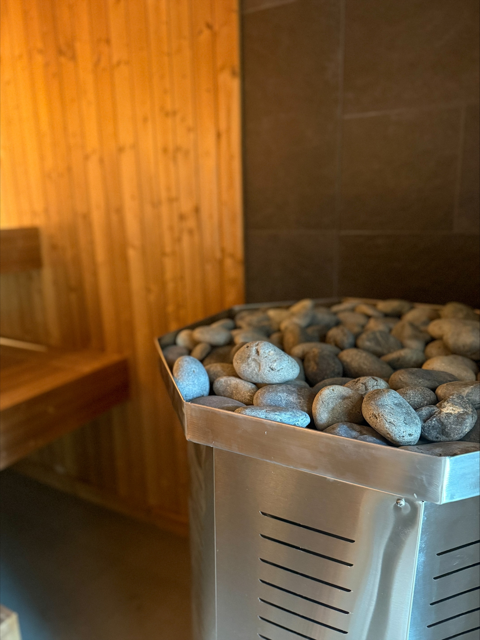 Sauna interior at PLUNJ Logan