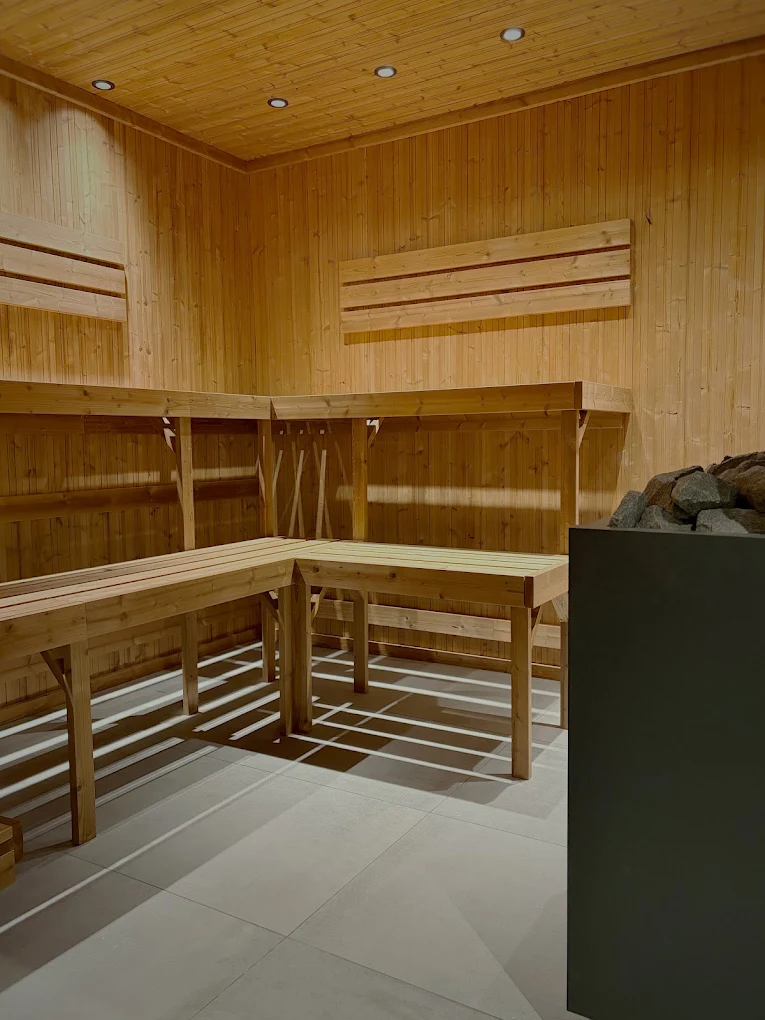 Sauna interior at PLUNJ McKinney