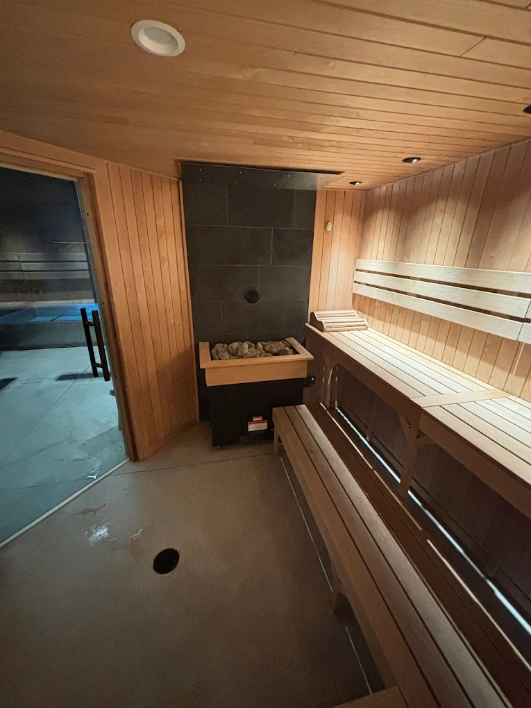 Sauna interior at PLUNJ Park City